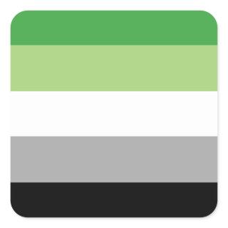 Aromantic Pride Flag Square Sticker