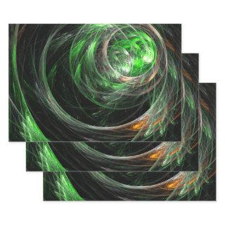 Around the World Green Abstract Art  Sheets