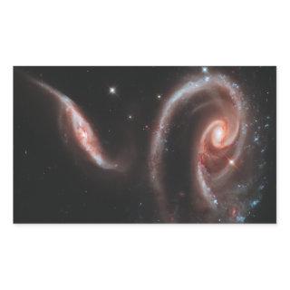 Arp 273 Interacting Galaxies (Hubble Telescope) Rectangular Sticker