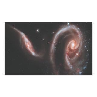 Arp 273 Interacting Galaxies (Hubble Telescope) Rectangular Sticker