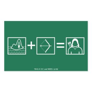 Arrow | Green Arrow Equation Rectangular Sticker