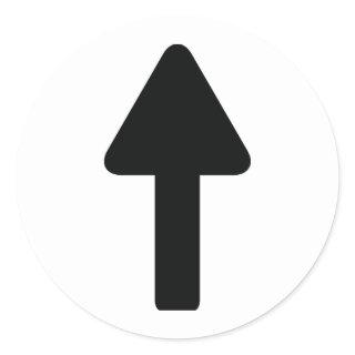 arrow up icon classic round sticker