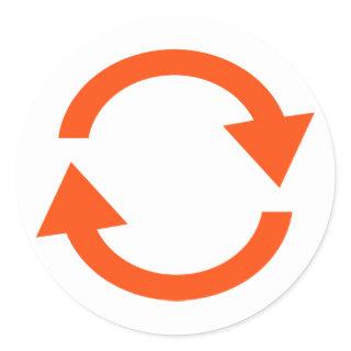 Arrows circle classic round sticker