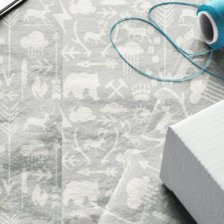 Arrows Deer Bears and Clouds Pattern Tissue Paper