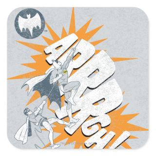 ARRRGH Batman And Robin Climb Graphic Square Sticker