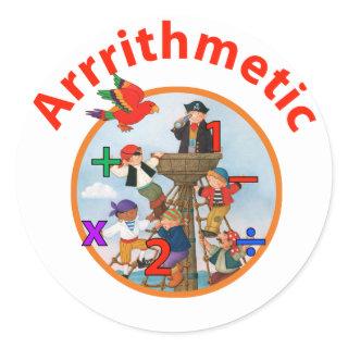 Arrrrithmetic Classic Round Sticker