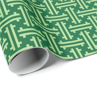 Art Deco Chinese Fret, Jade Green