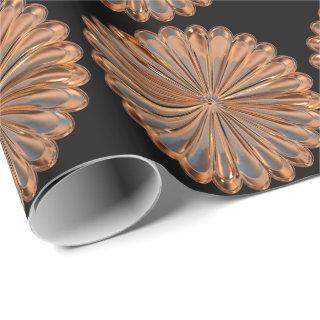 Art deco copper and black fan shell design
