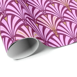 Art Deco fan pattern - orchid and purple
