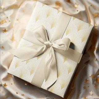 Art Deco Geometric Pattern In Gold & White