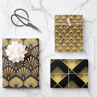 Art Deco Gold Black Geometric Luxury Pattern  Sheets