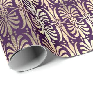 Art Deco Gold Champaigne Purple Violet Amethyst