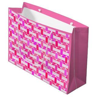 Art Deco industrial chic - pink, fuchsia, orchid Large Gift Bag
