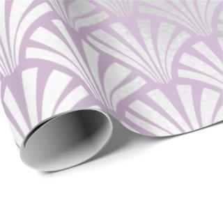 Art Deco Lavender  Silver Gray Scales Seashells