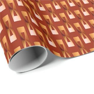 Art Deco Metallic Geometric - Copper and Rust