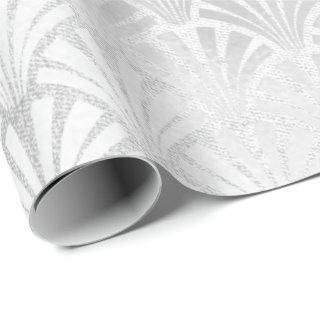 Art Deco Monochrom  Silver Gray Scales Seashells