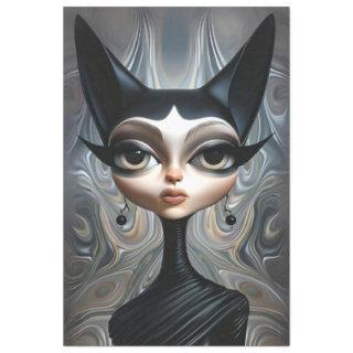 Art Deco Sphinx Sophisticated Cat Decoupage   Tissue Paper