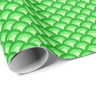 Art Deco wave pattern - jade green