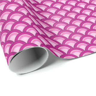 Art Deco wave pattern - magenta and pink