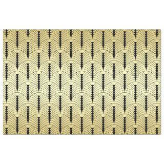 Art Deco Wedding Gold Black Palmetto Pattern Retro Tissue Paper