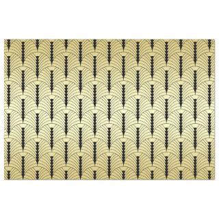 Art Deco Wedding Gold Black Palmetto Pattern Retro Tissue Paper