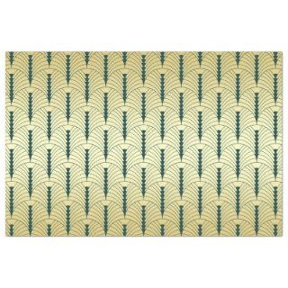 Art Deco Wedding Gold Green Palmetto Pattern Tissue Paper