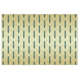 Art Deco Wedding Gold Green Palmetto Pattern Tissue Paper