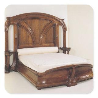 Art Nouveau bed, 1900 Square Sticker