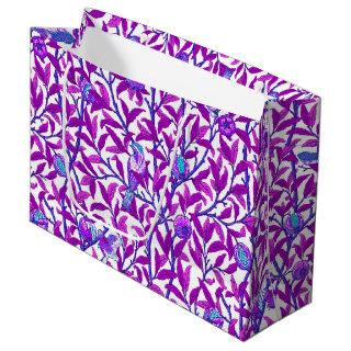 Art Nouveau Bird and Pomegranate, Amethyst Purple  Large Gift Bag