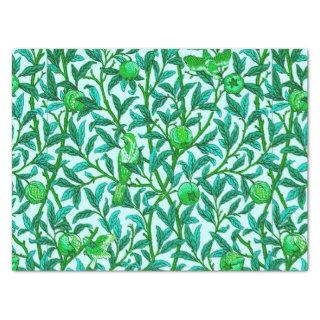 Art Nouveau Bird & Pomegranate, Turquoise & Aqua Tissue Paper