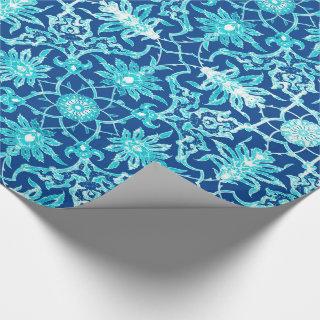 Art Nouveau Chinese Pattern - Turquoise and Blue