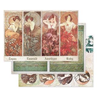 ART NOUVEAU COLLECTIONS #3 HEAVY WEIGHT DECOUPAGE  SHEETS