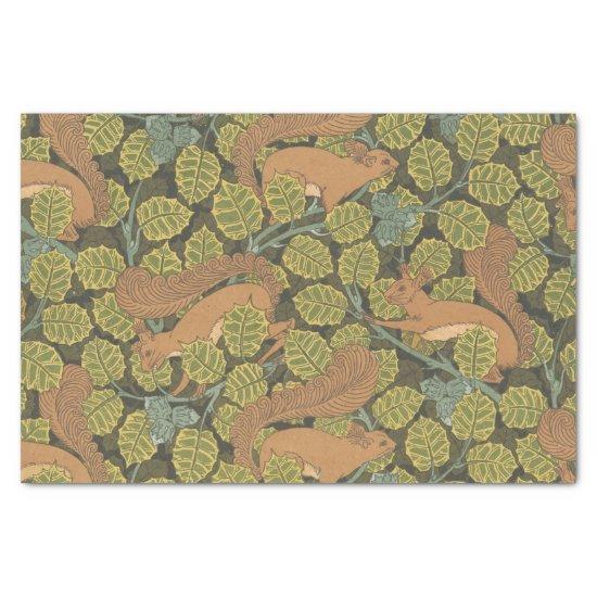 Art Nouveau Oak & Squirrels Tissue Paper