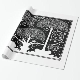 Art Nouveau Tree Beardsley Pattern