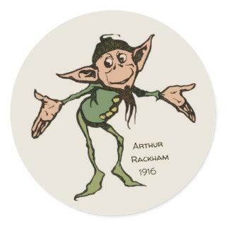 Arthur Rackham Gnome (color) Brothers Grimm CC0995 Classic Round Sticker