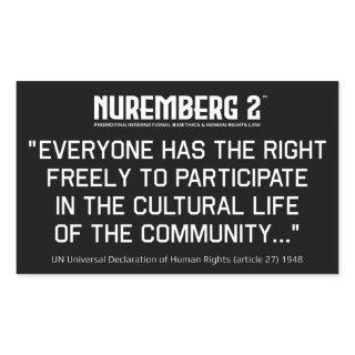 Article 27 Declaration of Human Rights Stickers