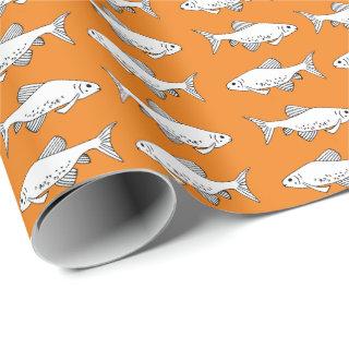 Artistic Orange Minnow Pattern Fish