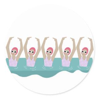 Artistic Swimmers | Artistic Swimming Illustration Classic Round Sticker
