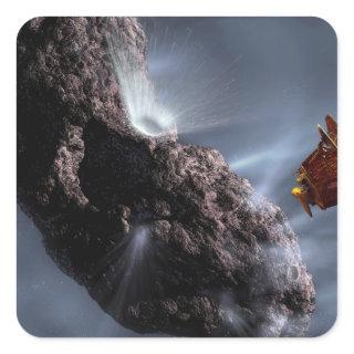 Artist's concept of Deep Impact's Encounter Square Sticker