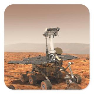 Artists rendition of Mars Rover Square Sticker