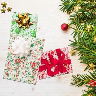 Artsy Abstract Paint Splatters Christmas Holiday  Sheets