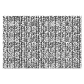 Artsy Black Gray White Abstract Zigzag Stripes Art Tissue Paper