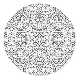 Artsy Inspired Design Classic Round Sticker