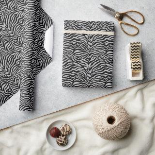 Artsy Light Gray Black Funky Zebra Print Pattern