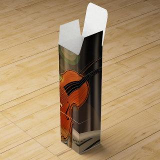 Artsy Violin Music Wine Box