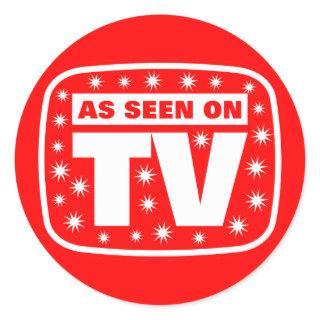 As Seen on TV - CH 2 With Snow Stars Classic Round Sticker
