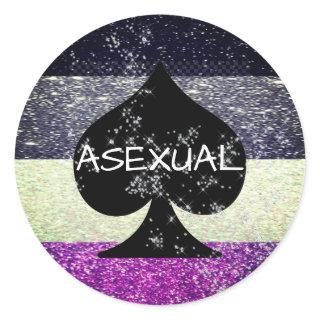 Asexual Ace Pride Glitter Stickers