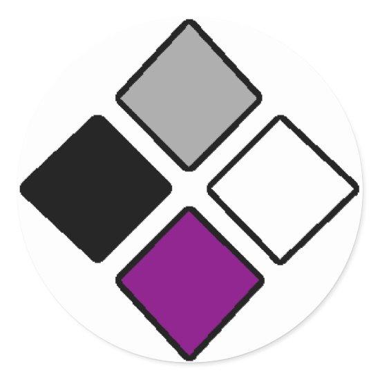 Asexual diamond stickers