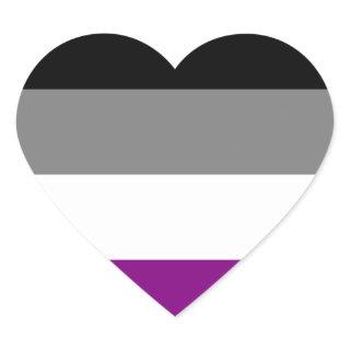 Asexual flag heart stickers