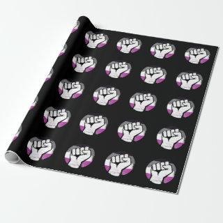 Asexual Pride Fist Circle Print